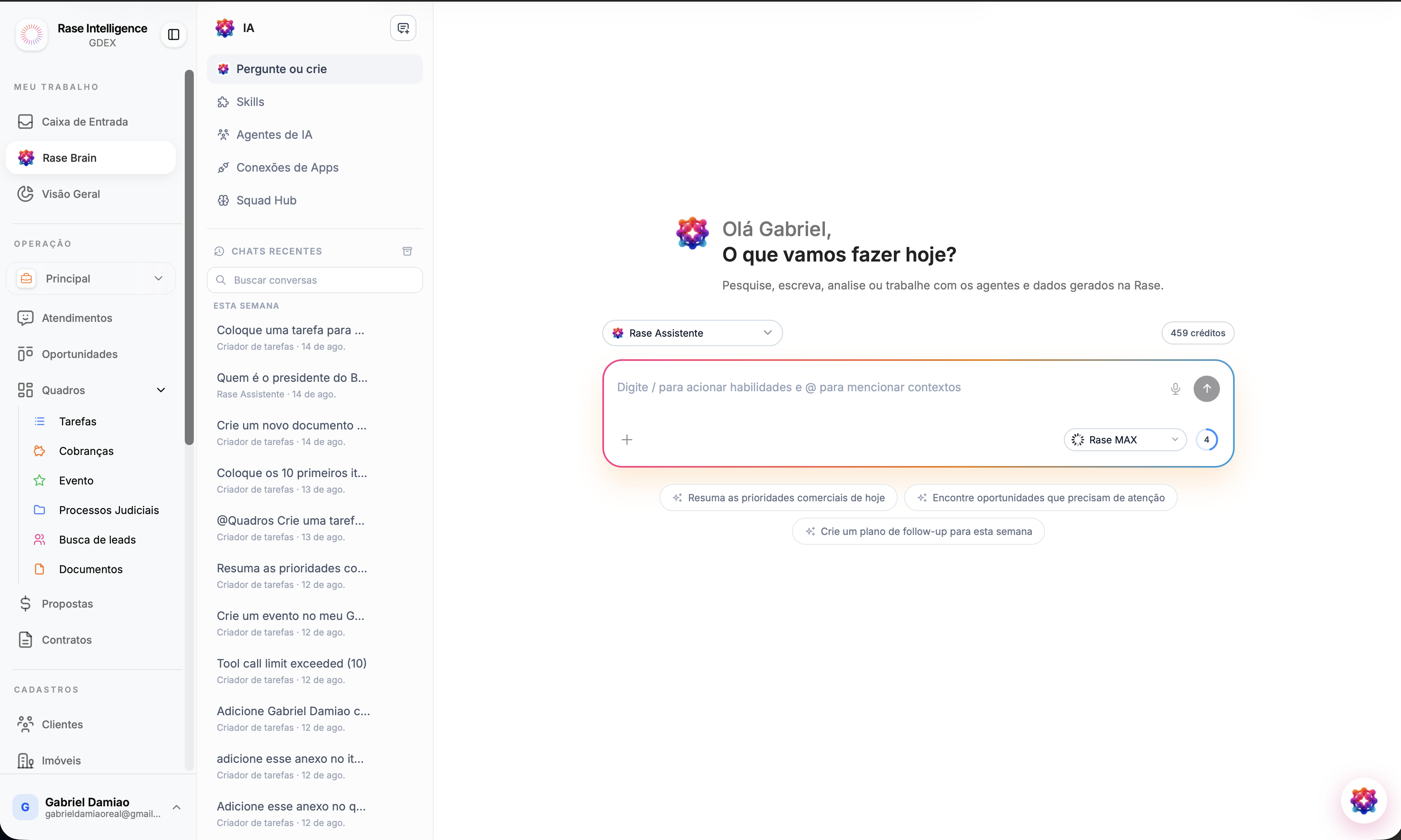 Rase Brain — Chat com IA
